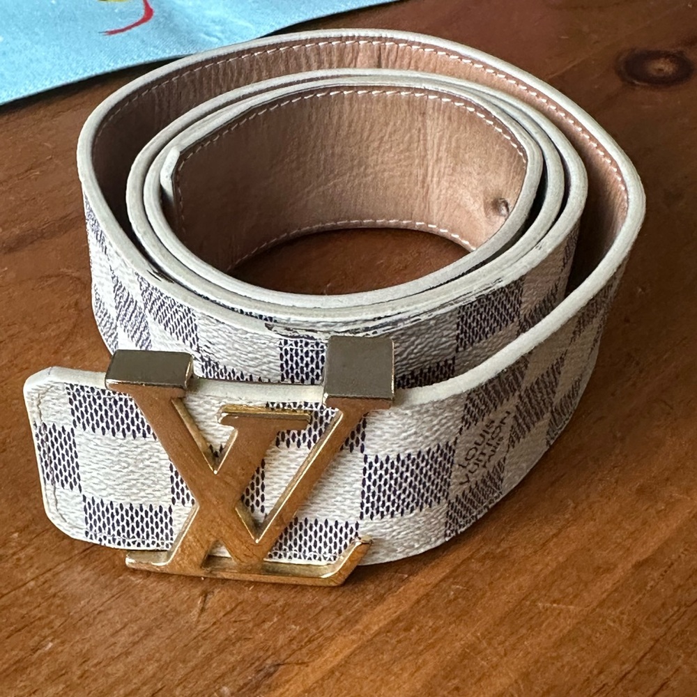 Louis Vuitton LV Initiales 40mm Damier Azur Men’s Belt 100cm/34